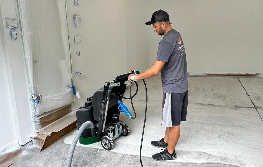 concrete floor preparation before coating