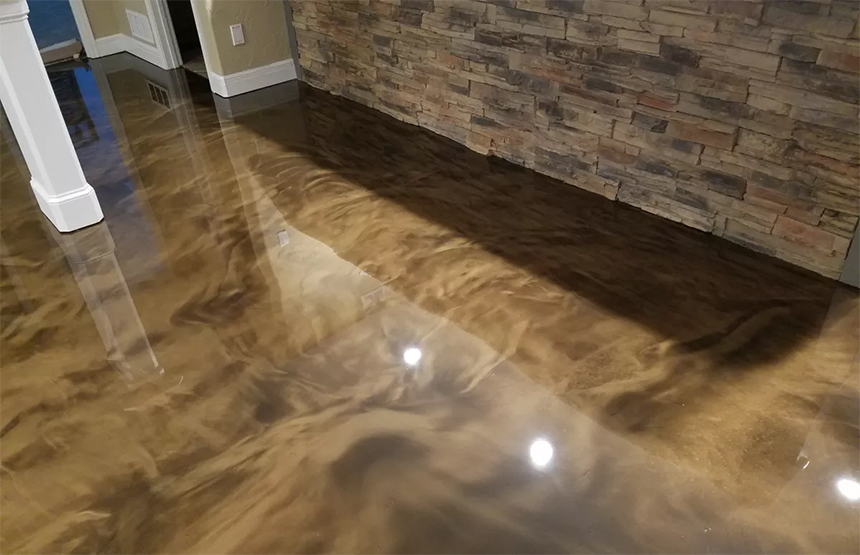 metallic epoxy finish