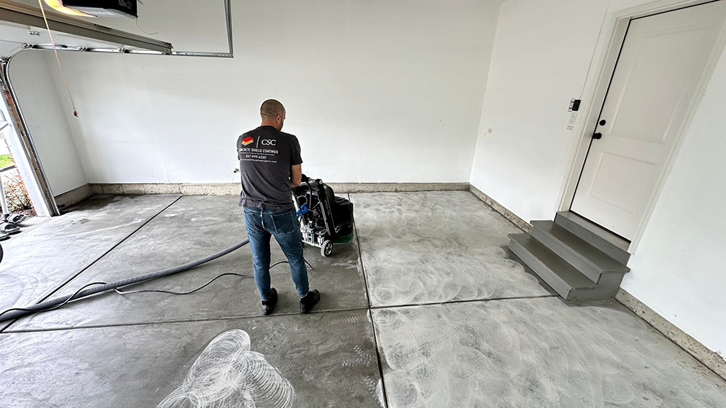 a man cleaning a room