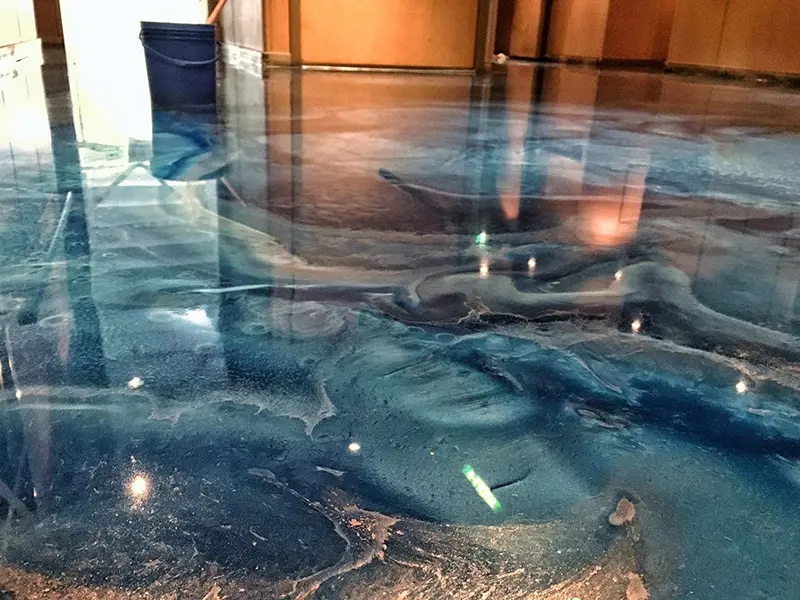 metallic epoxy floors for commercial applications