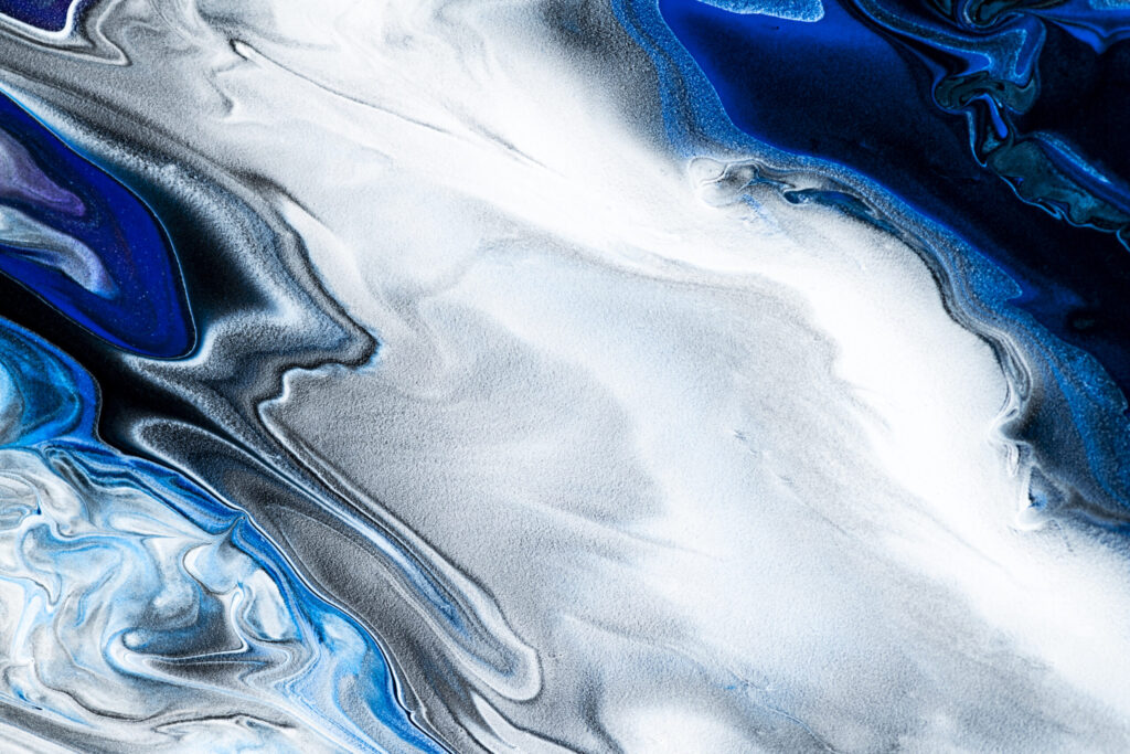 blue and white epoxy floor