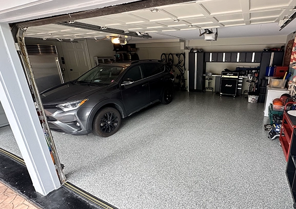 car in the garage